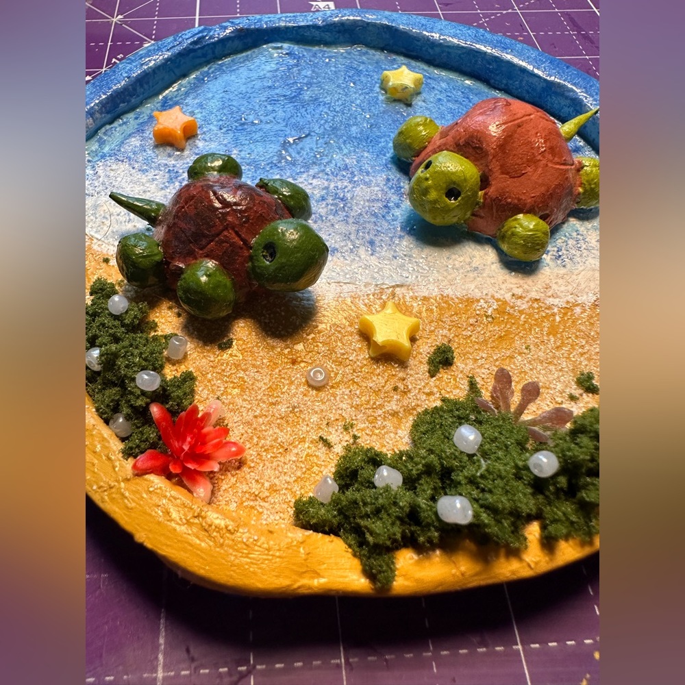 Turtle ocean themed trinket dish